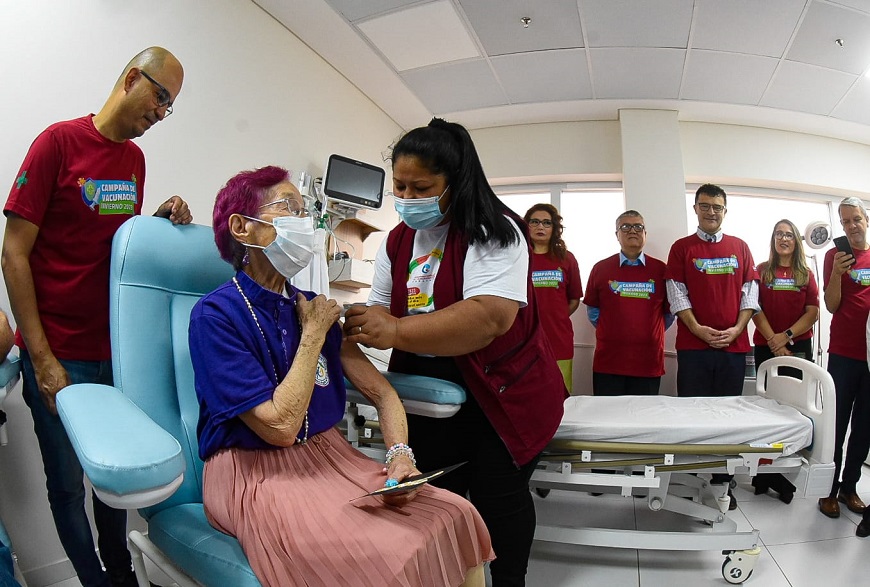 Camapaña de vacunación en Paraguay. Foto: Ministerio de Salud