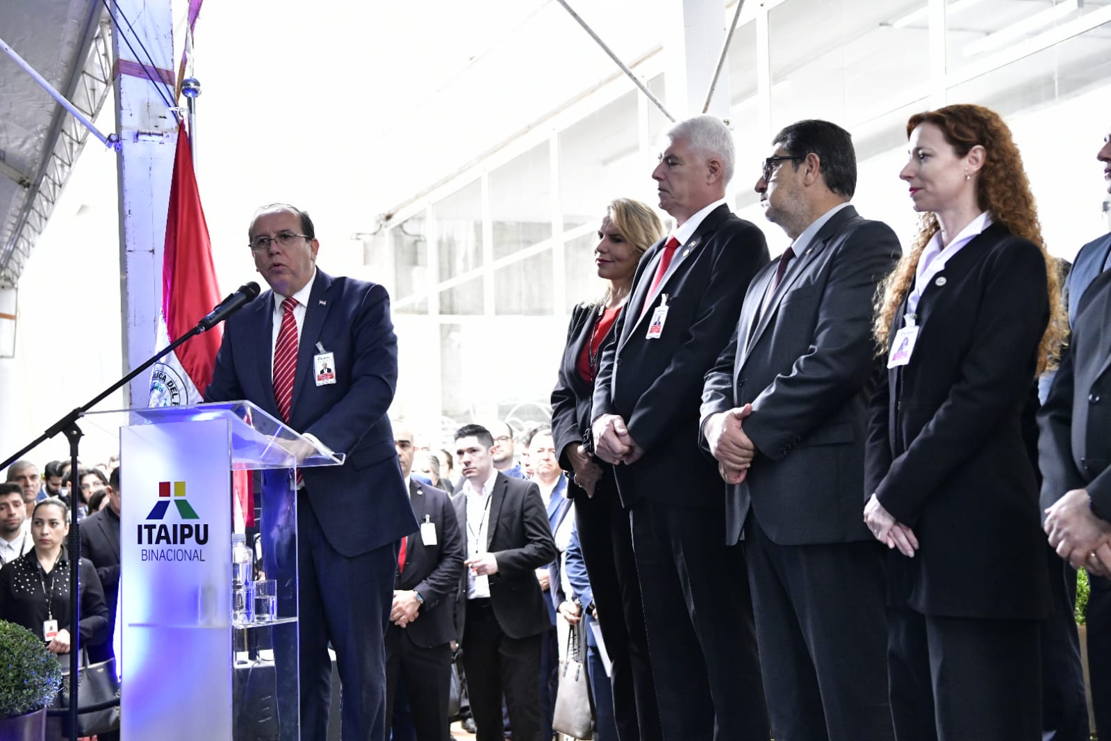 Autoridades conmemoraron el aniversario durante un acto. Foto: Itaipu