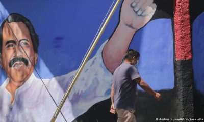 Mural con la figura de Daniel Ortega, presidente de Nicaragua, en Managua. Foto: DW