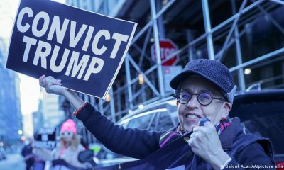 Manifestación a favor de la condena a Donald Trump en Nueva York. Foto: DW