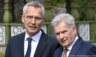 El secretario general de la OTAN, Jens Stoltenberg, junto al presidente finlandés Sauli Niinstö. Foto: DW