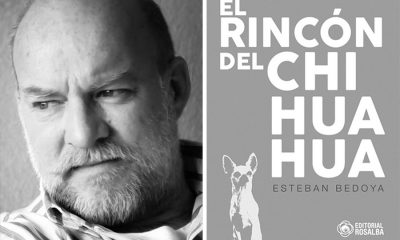 Esteban Bedoya y su nueva obra, "El rincón del chihuahua". Editorial Rosalba, 2023. Cortesía