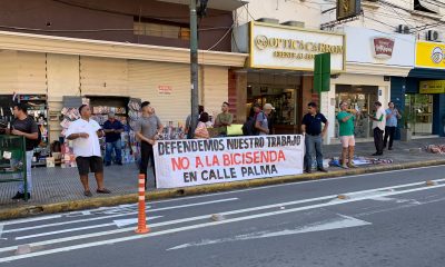 Los manifestantes reclaman la bicisenda. Foto: @rnpy920am