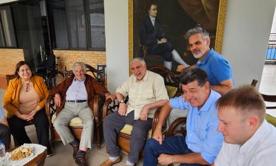 Esperanza Martínez, José "Pepe" Mujica, Fernando Lugo, Leo Rubín, Efraín Alegre, y Luis Paciello. Foto:Twitter