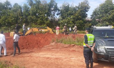 Derrumbe de obra en Luque. Foto: Policía Nacional.