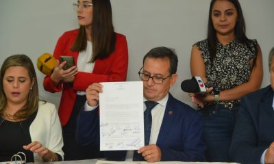 En rueda de prensa, referentes de la oposición anuncian libelo acusatorio contra el abogado Jorge Bogarín. Gentileza