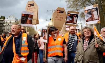 Protesta sindical en la undécima jornada contra la reforma, la semana pasada. Foto: Reuters