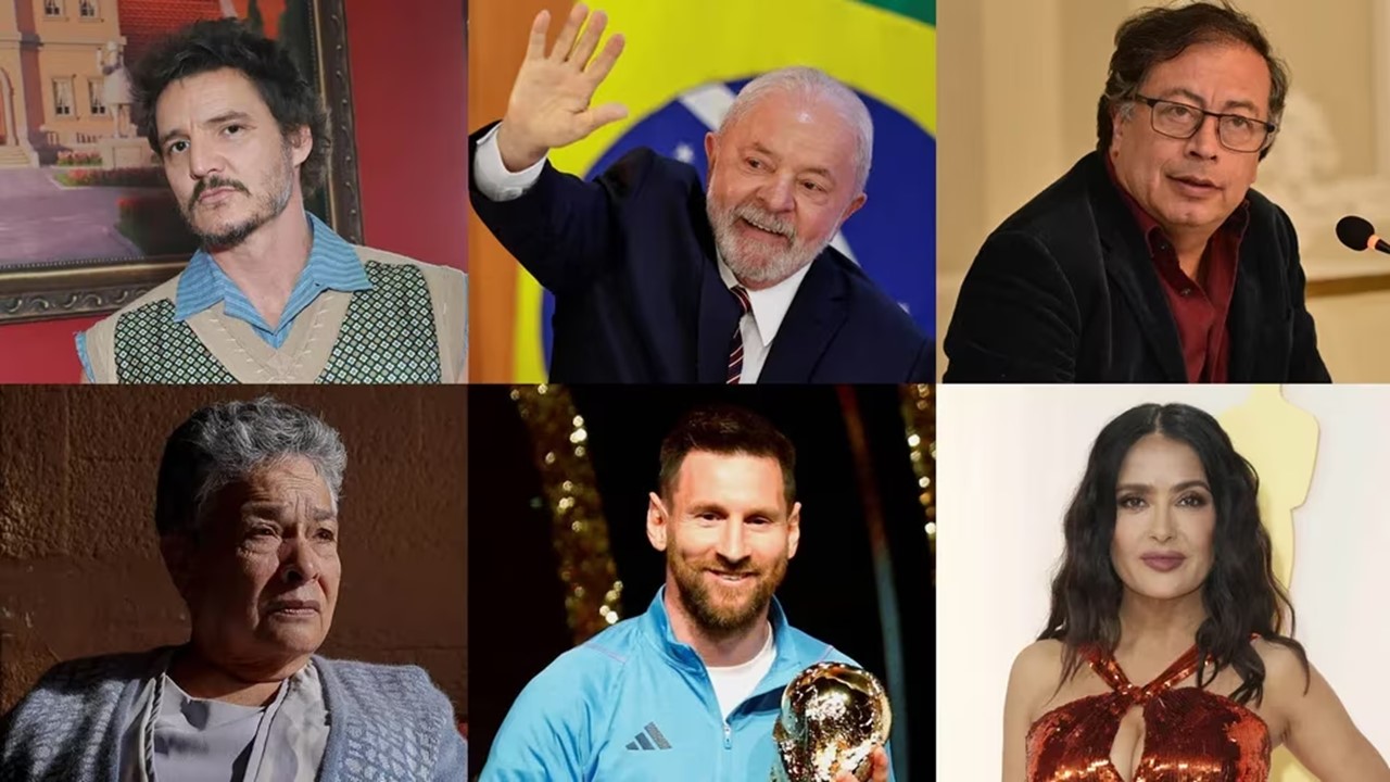 Pedro Pascal, Lula da Silva, Gustavo Petro, María Herrera Magdaleno, Leo Messi y Salma Hayek. Foto: Infobae