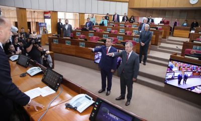 Alfredo Enrique Kronawetter y Eugenio Jiménez Rolón. Foto: Senado.