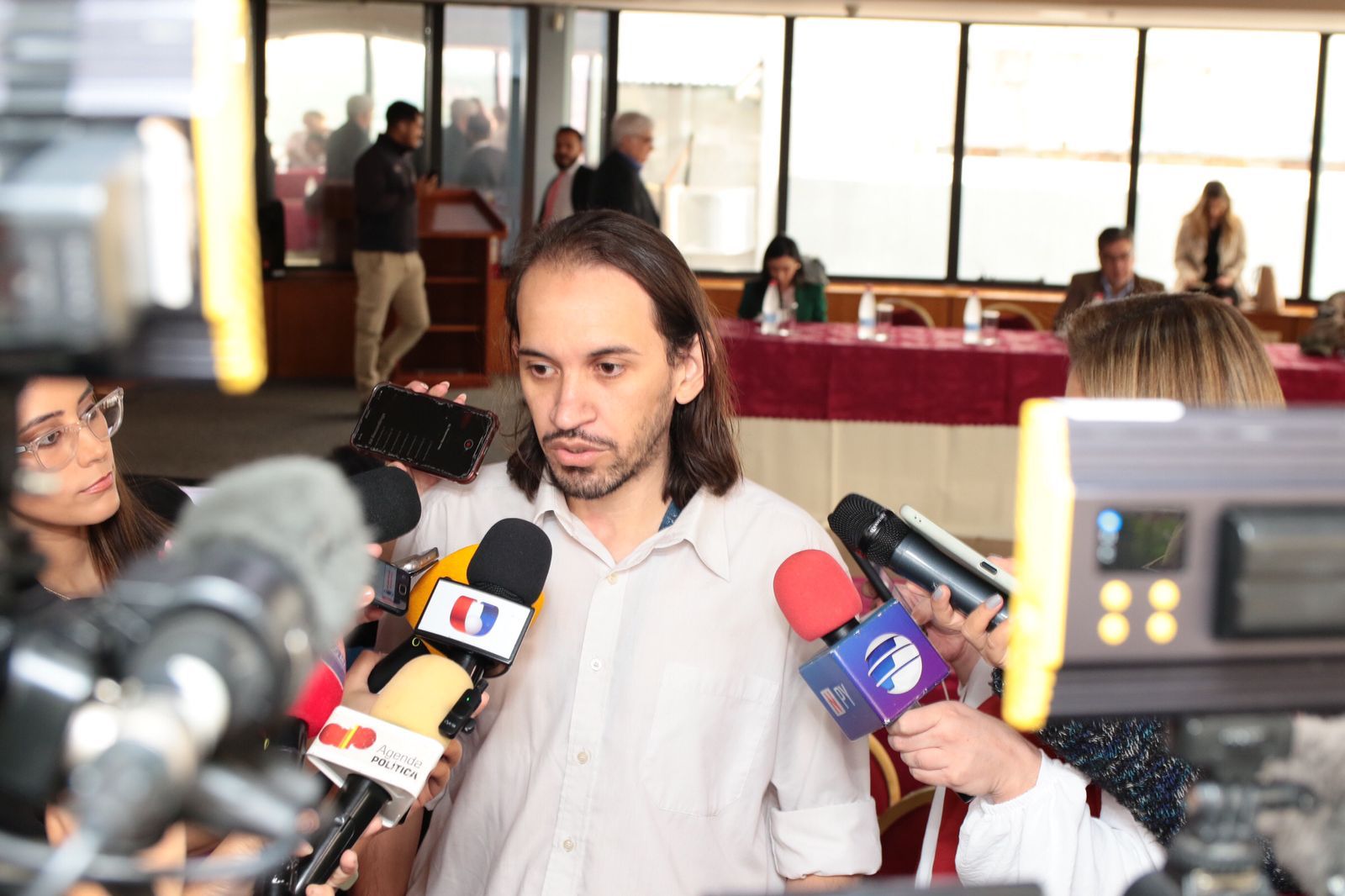 Santiago Ortíz, secretario del Sindicato de Periodista del Paraguay. Foto: Gentileza