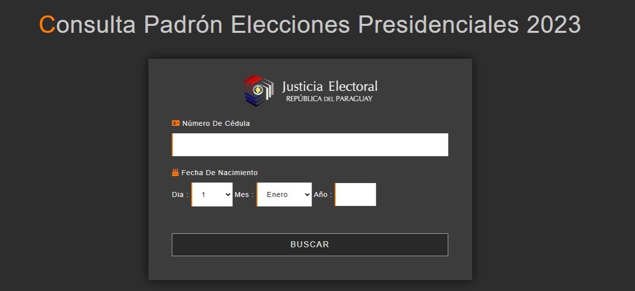 Padrón electoral para consulta en donde votar. Foto: Captura de pantalla.