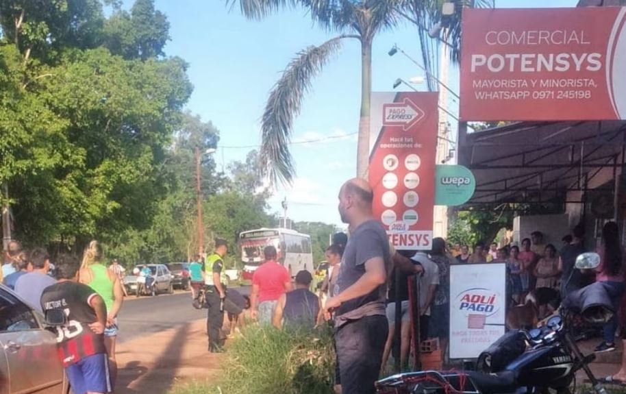 El asalto con derivación fatal ocurrió el pasado miércoles en la compañía Isla Valle de Areguá, donde el propietario de un comercio mató a un presunto motoasaltante. Foto: Gentileza