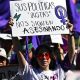 Protestas en El Salvador contra la violencia contra las mujeres. Foto: DW.