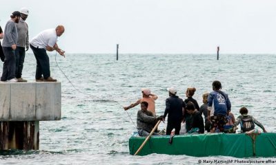 Migrantes cubanos en busca de asilo llegan a Stock Island en la Florida. Foto: DW.