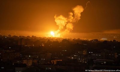 Bombardeos israelíes en la Franja de Gaza. Foto: DW.