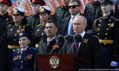 Vladimir Putin, durante su discurso de conmemoración del Día de la Victoria contra el nazismo. Foto: DW.