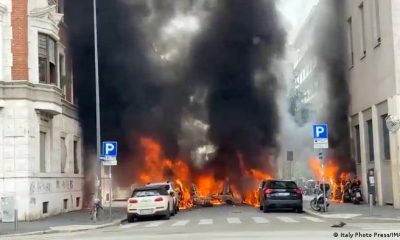 Explosión en el centro comercial de Milán. Foto: DW.