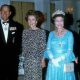 De izquierda a derecha: el príncipe Philip, duque de Edimburgo; Nancy Reagan, esposa del presidente de EE. UU.; la reina Isabel II; y el mandatario de EE. UU. Ronald Reagan en San Francisco, en 1983. Foto: DW.