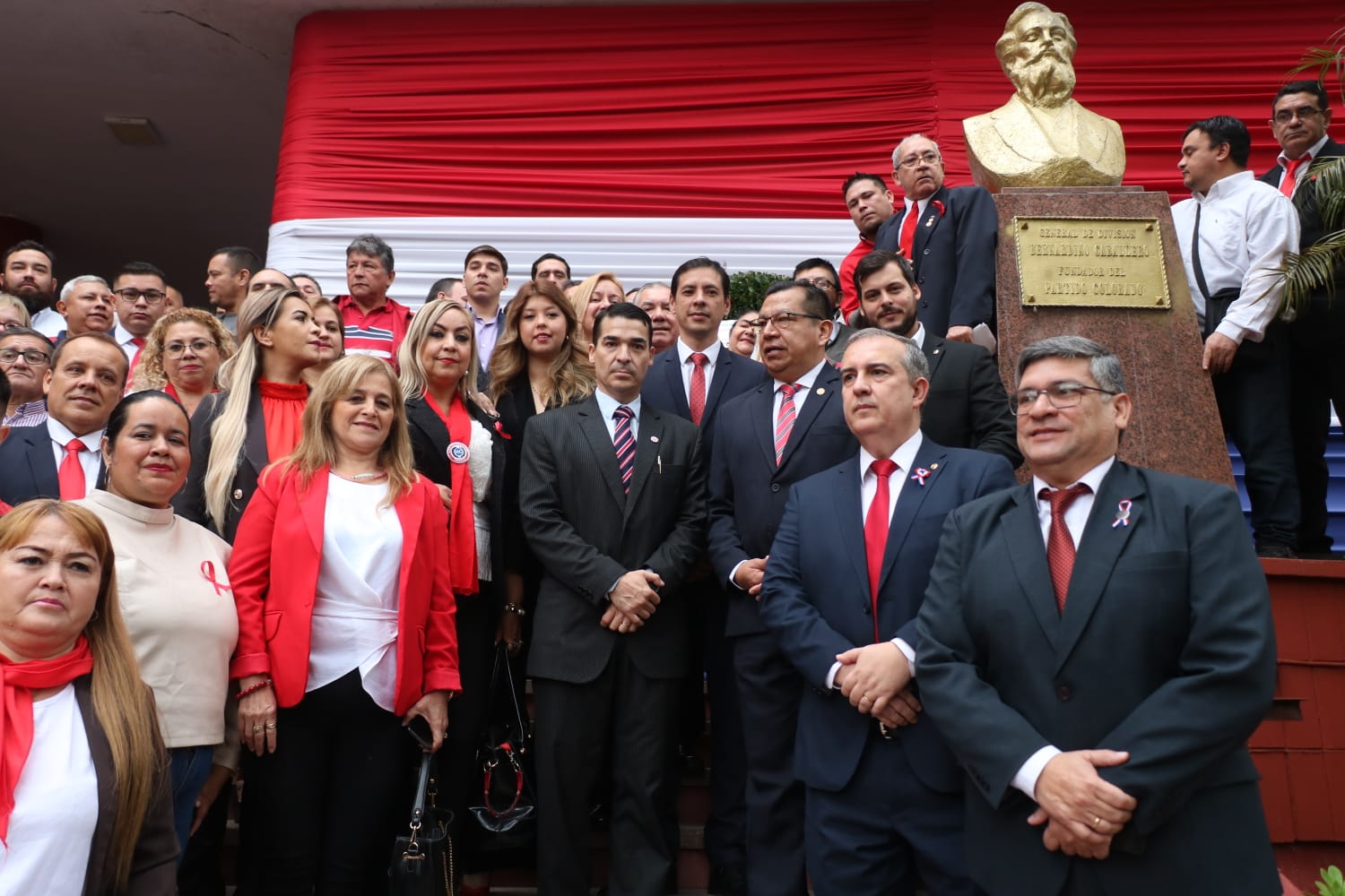 La ANR recordó el natalicio de su fundador, Bernardino Caballero. Foto: Gentileza.