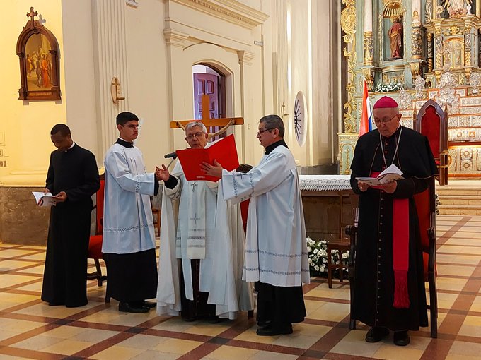 Cardenal Abalderto Martínez dio su mensaje a la Nación. Foto: Arzobispado de Asunción.