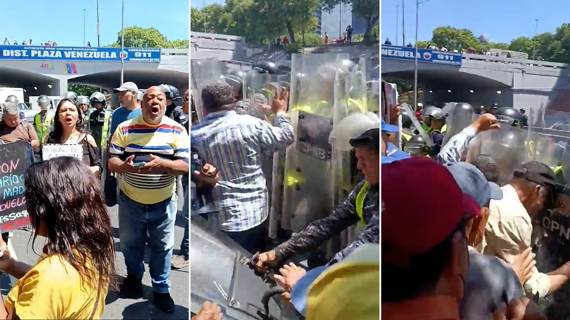 Protestas en Caracas, Venezuela. Foto: Infobae