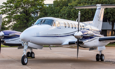 El King Air 360 es un avión bimotor, turboprop, y es uno de los modelos más icónicos. Foto: Gentileza.