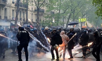 Marcha del 1 de mayo en Parí, Francia. Foto: Clarín