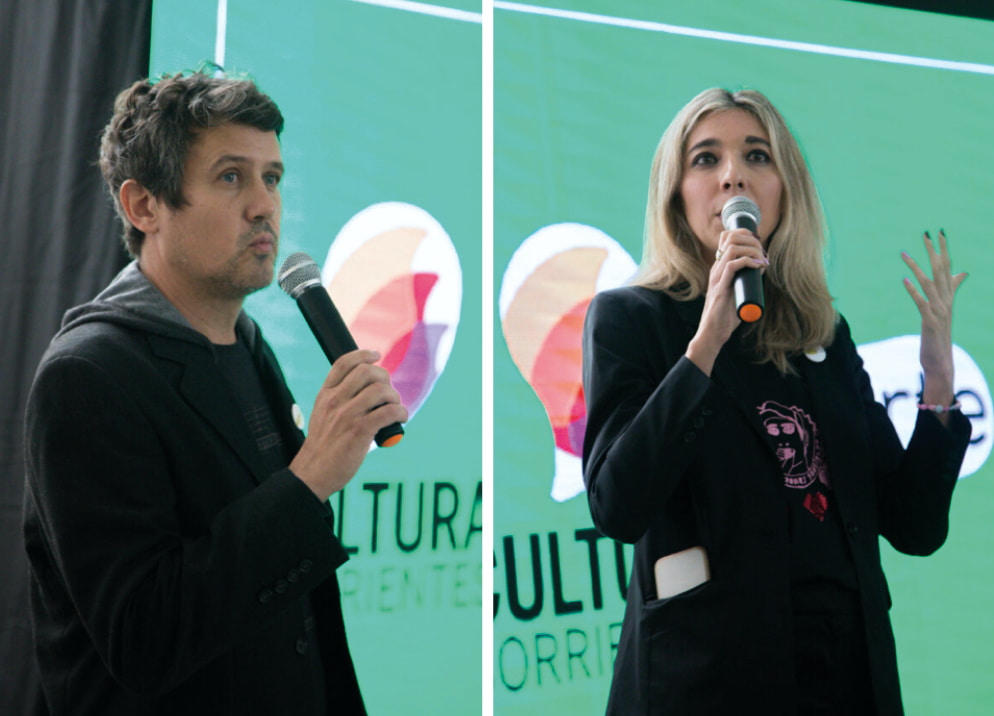 Gustavo Piñero y Natalia Albanese, curador y coordinadora general. Cortesía