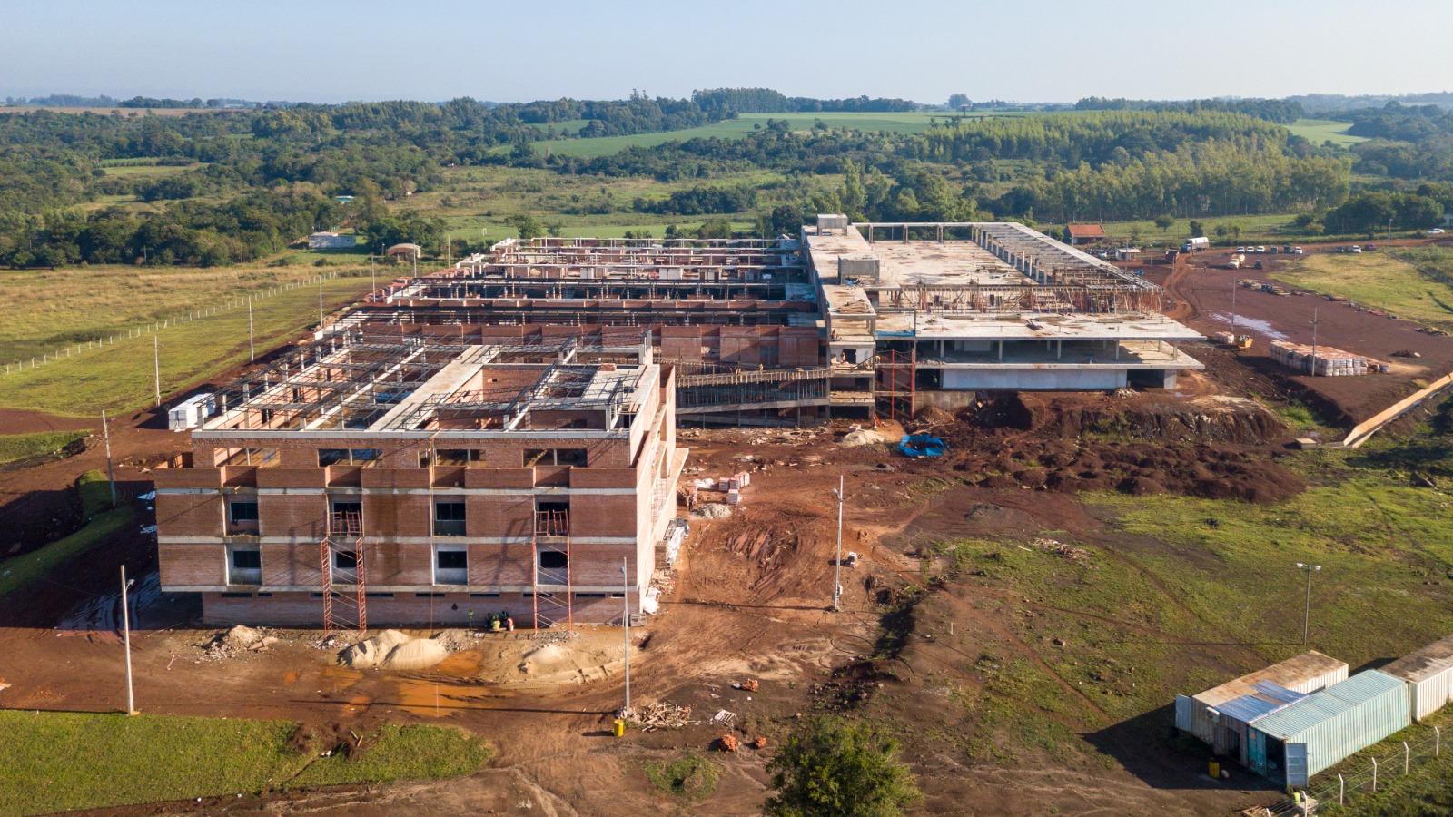 Construcción del Gran Hospital del Sur en Encarnación. Foto: MOPC