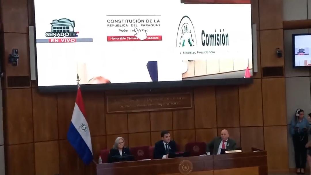 Presentación en la Cámara de Senadores. Foto: Captura de vídeo.