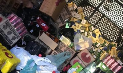 Una gran cantidad de bebidas alcohólicas incautadas en el penal de CDE. Foto: MJ.