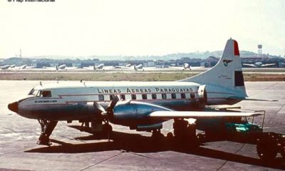 El avión restaurado en homenaje al fiscal Pecci. Foto: Gentileza.