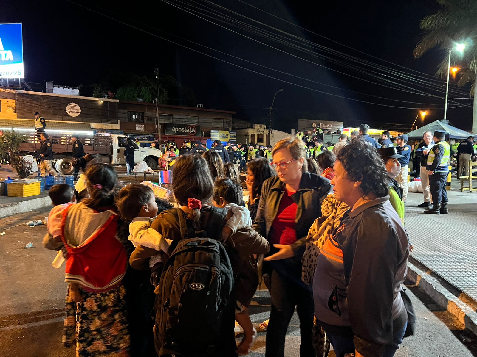 Despeje de manifestantes sobre Eusebio Ayala. Foto: Ministerio Público.