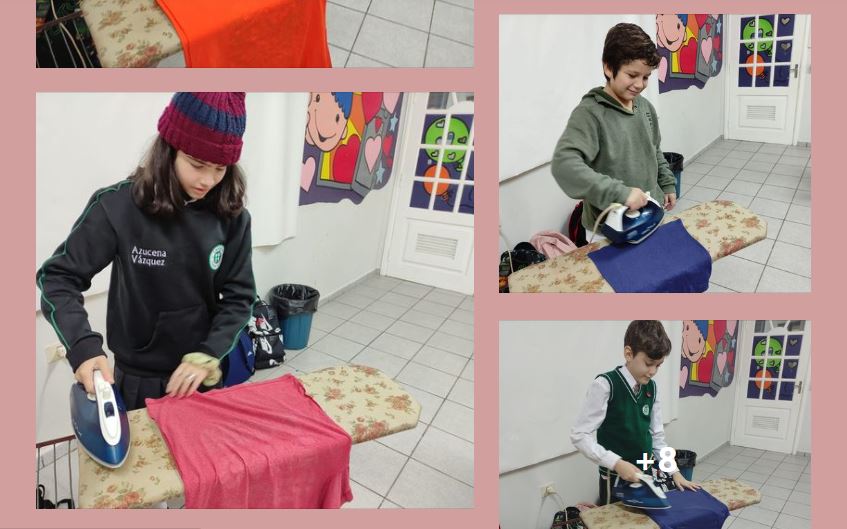 Estudiantes de El Sembrador en labores de la asignatura Trabajo y Tecnología. Foto: Gentileza.