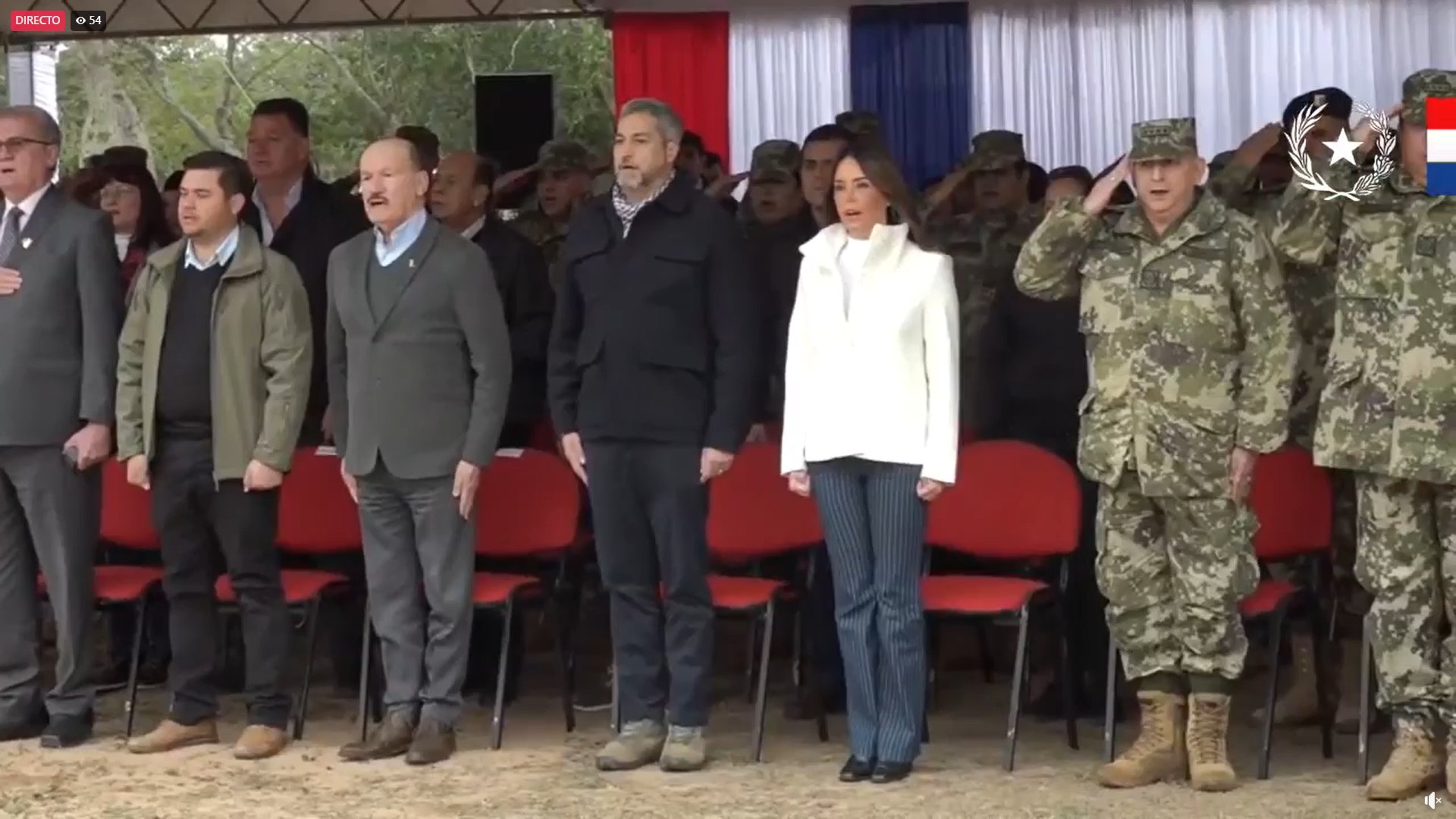 Acto de ceremonia por la Paz del Chaco. Foto: Radio 1.000 AM.