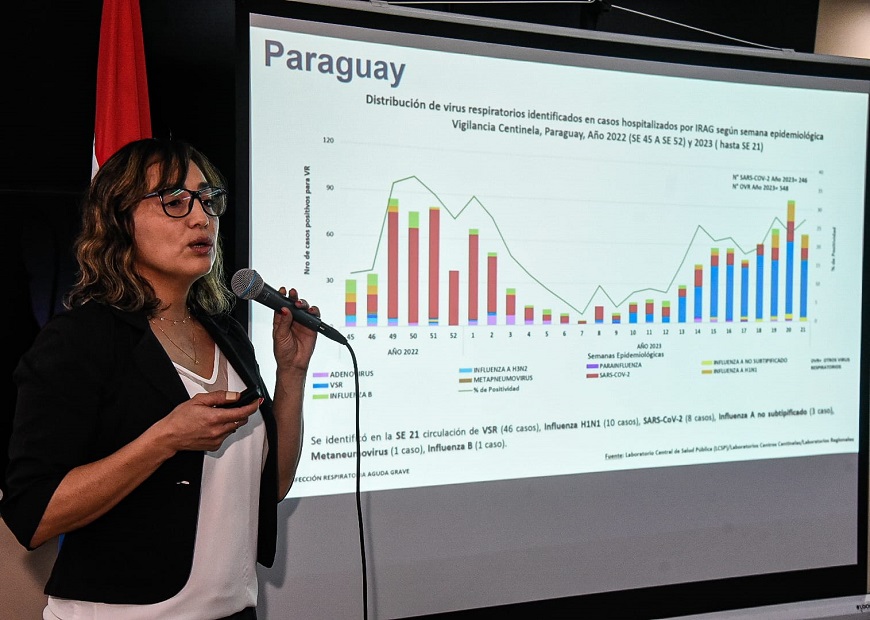 Dra. Andrea Ojeda, de la dirección general de Vigilancia de la Salud. Foto: MSP BS.