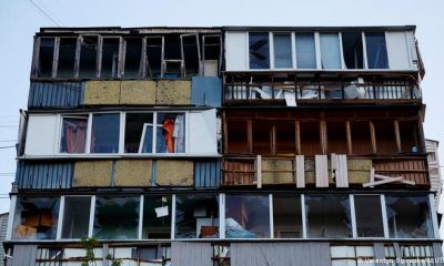 Edificio atacado por Rusia en Ucrania. Foto:DW.