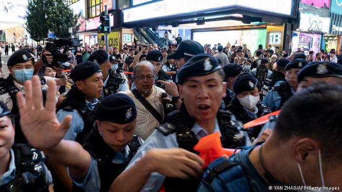 Detenciones en Hong Kong. Foto: DW.