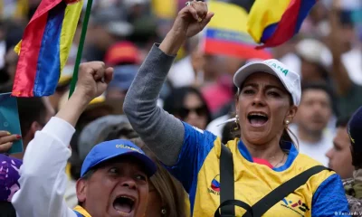 Protesta contra las reformas del gobierno de Colombia. Foto:DW.