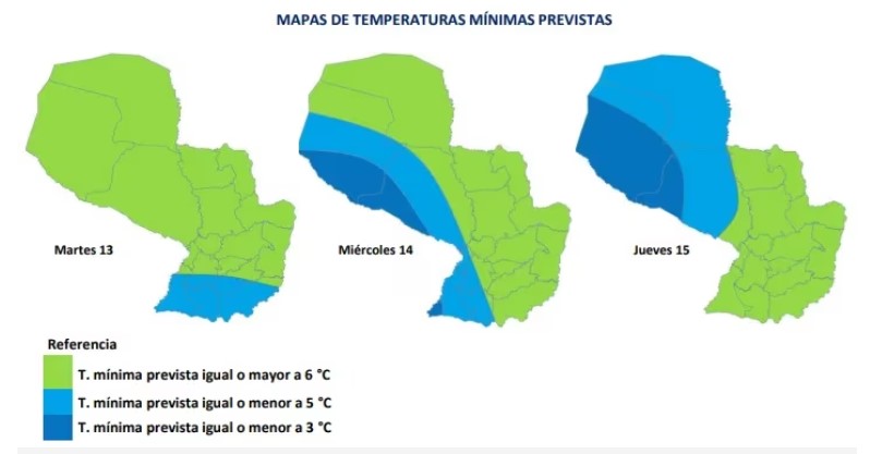 Meterología anuncia bajas temperaturas. Foto: Gentileza.