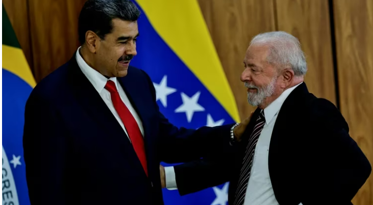 Nicolás Maduro, presidente de Venezuela y Lula da Silva, presidente del Brasil. Foto: Infobae.