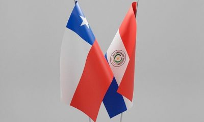 Banderas de Chile y Paraguay. Foto: Gentileza.