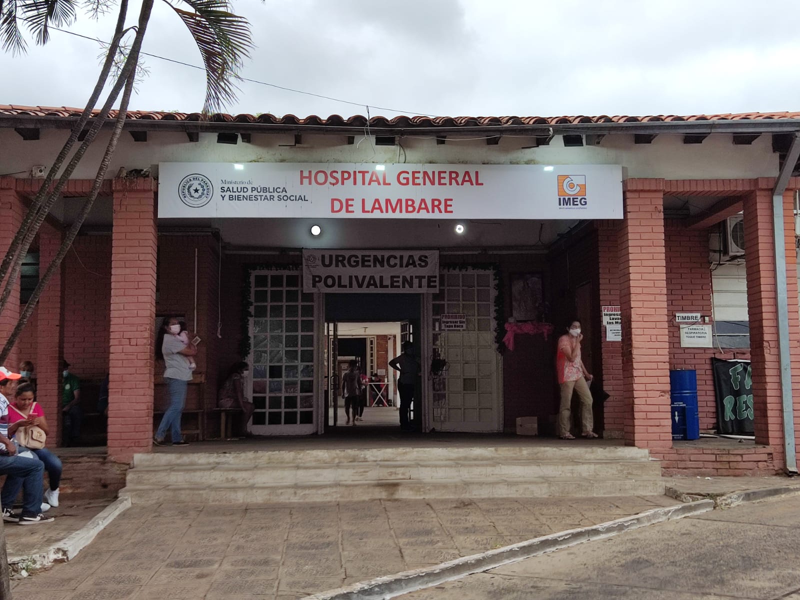 Fachada del Hospital General de Lambaré. Foto: Gentileza.