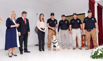 Presentación de la nueva agente antidrogas. Foto: Senad.