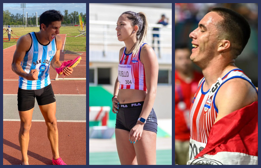 Kevin Mendieta, Ana Paula Argüello y César Almirón. Fotos: @coparaguay.