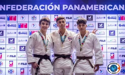 Marcelo Vicentini en lo más alto del podio. Foto: Panam Judo.