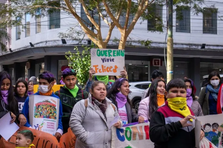 Marcha contra abuso en niños. Foto: Gentileza.