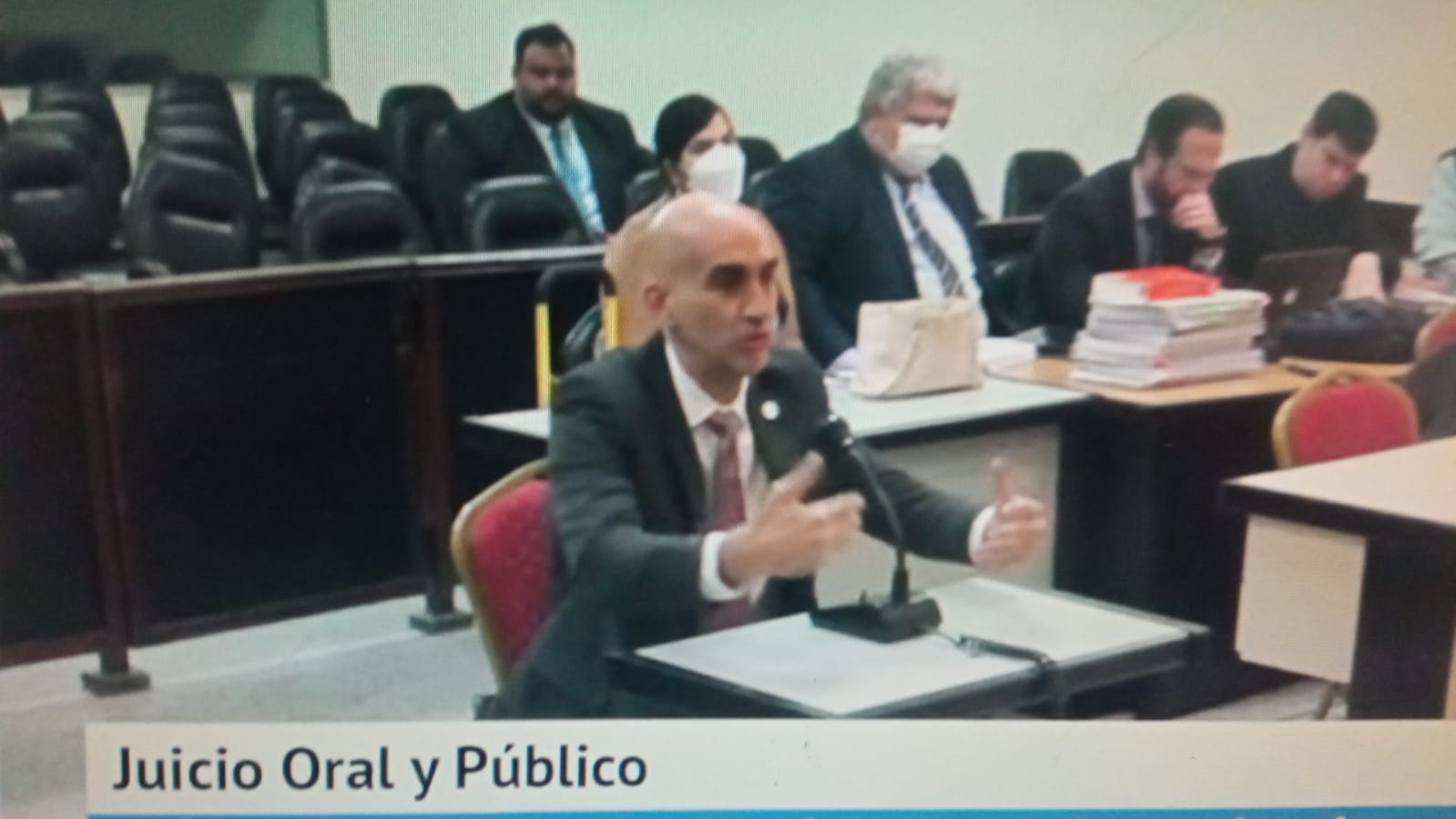 Julio Mazzoleni declara como testigo. Foto: Captura.