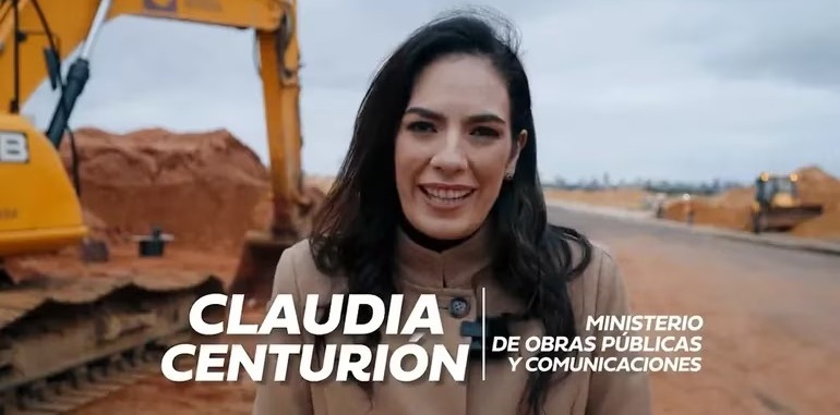 Claudia Centurión, futura ministra del MOPC. Foto: captura.