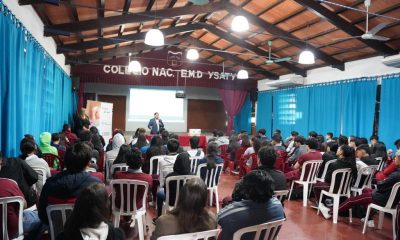 Taller del MINNA sobre trata de personas en el Colegio Ysaty. Foto: Gentileza.